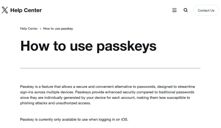 红寺堡苹果维修店铺分享iOS用户如何通过通行密钥(Passkey)登录 